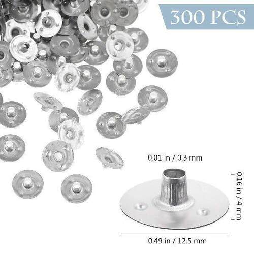 300 Pcs Wick Sustainer Tab DIY Wicks Label Holders Metal