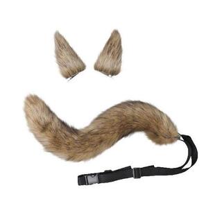 Fox Ears Cosplay Set Costume Tail Animal Furry Headband