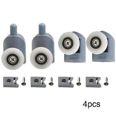 4pcs Single Shower Cabin Door Rollers On Bearings Sliding