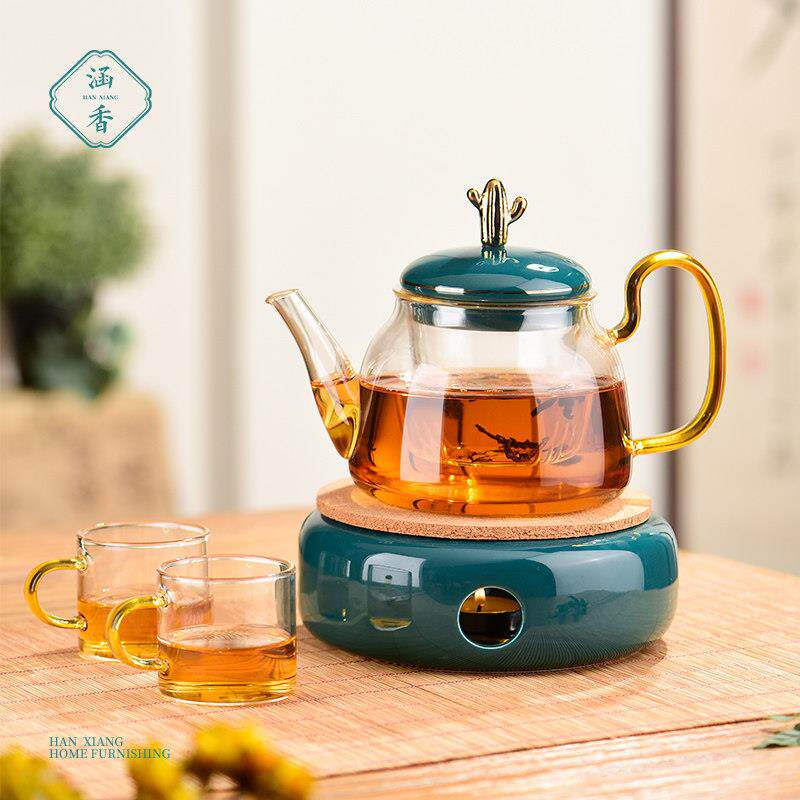 涵香茶具套装轻奢水果茶杯套装下午茶茶具蜡烛加热茶壶保温花茶壶