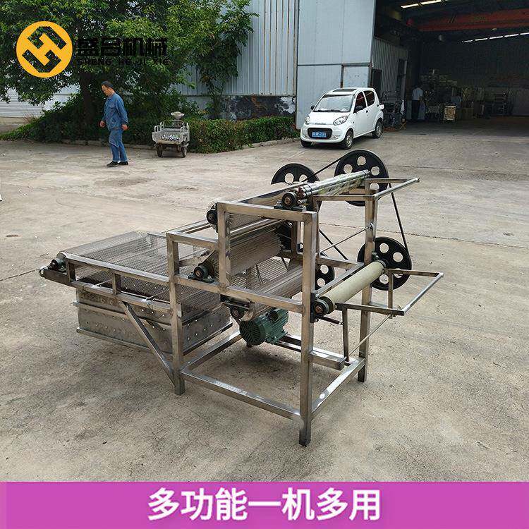 新型全自动豆腐皮机多功能千张豆片机豆制品全套机器教技术