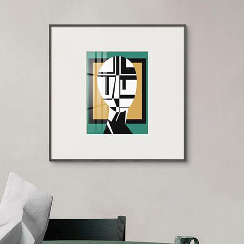 抽象面具人物客厅装饰画北欧简约艺术餐厅挂画入户玄关墙壁画摆画