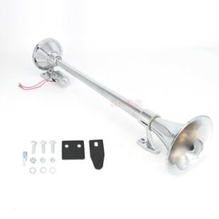 12V24V长管气喇叭640mm单管金属长管高音电控卡车货车改装 气喇叭