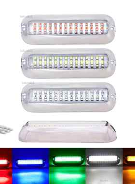 防水42LED船用灯不锈钢42LED水下灯10-30V白光蓝光黄光跨境出口