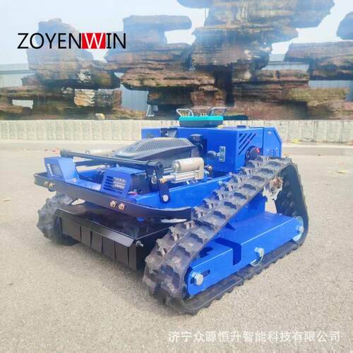 麒麟600型履带无线碎草机适用多种场景全地形除草遥控碎草机
