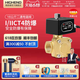 IIT4气动防爆电磁阀浇封16公斤常闭水阀气阀4分1寸线圈220V24 EXI
