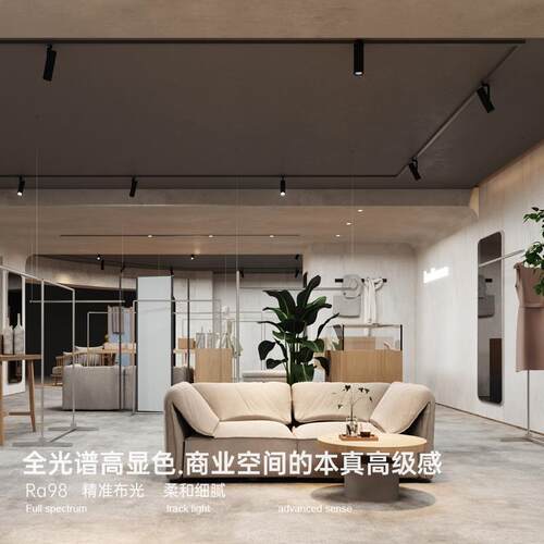led轨道射灯商用服装店全光谱98高显洗墙家用小山丘导轨射灯