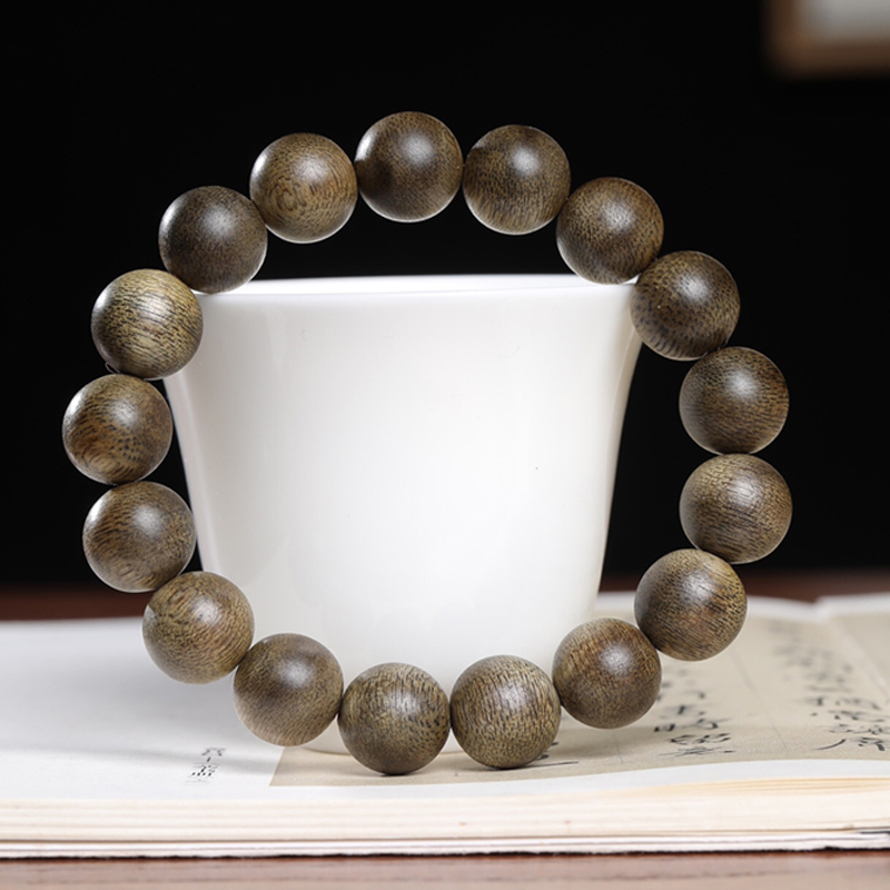 【附鉴定证书】海南绿棋沉香手串九分沉水12mm佛珠男女款手链