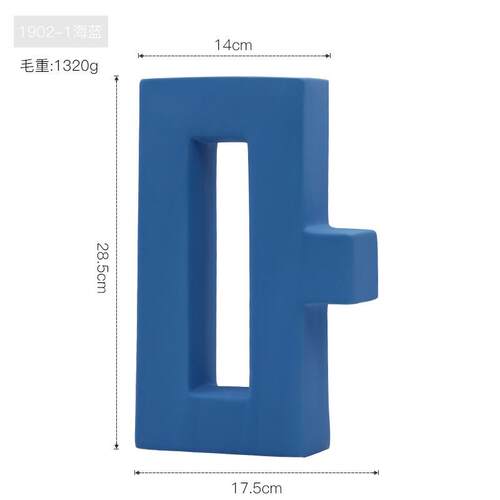 北欧丹麦简约文艺特殊几何造型桌面摆件小口花器陶瓷花瓶莫兰迪色