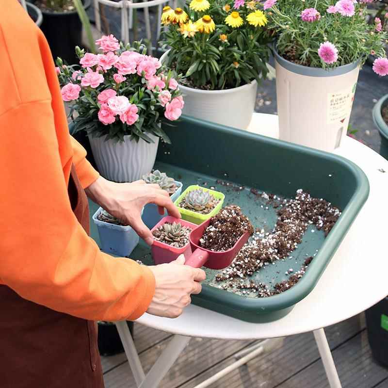 种花工具园艺地垫多肉换土垫操作盘加厚塑料防水垫多功能花园托盘