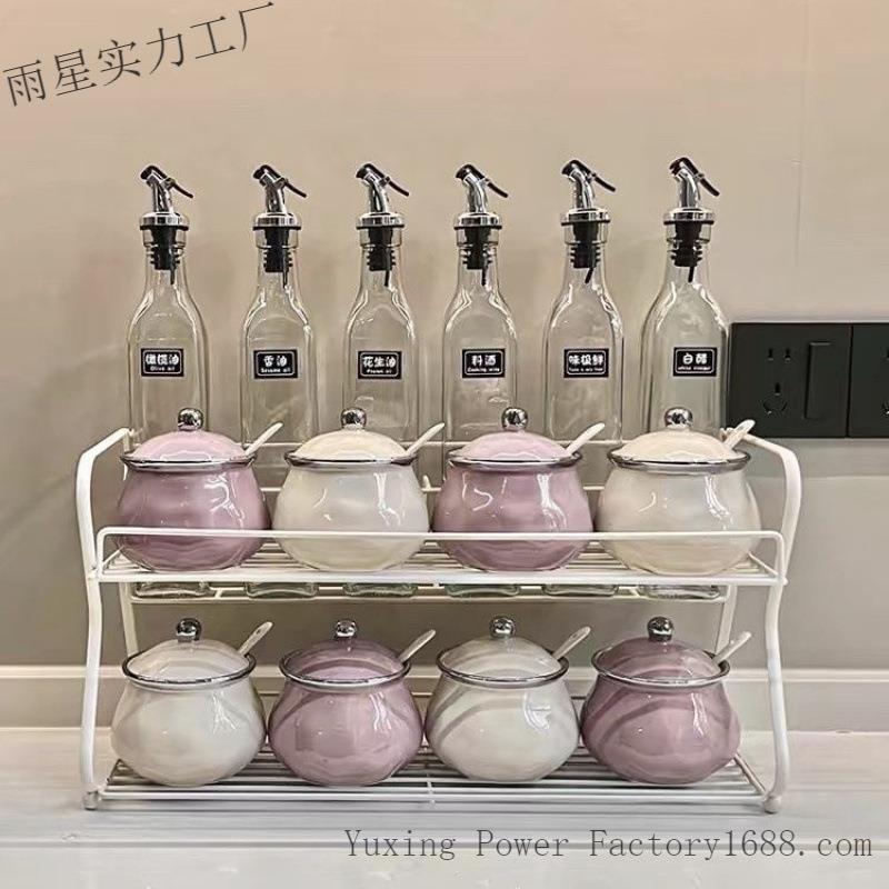 轻奢家用调味罐套装厨房陶瓷盐罐调料盒油盐酱醋瓶罐组合装调味盒
