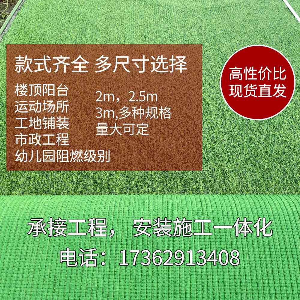 仿真草坪幼儿园垫子人工草人造塑料草皮户外阳台市政工程装饰草地