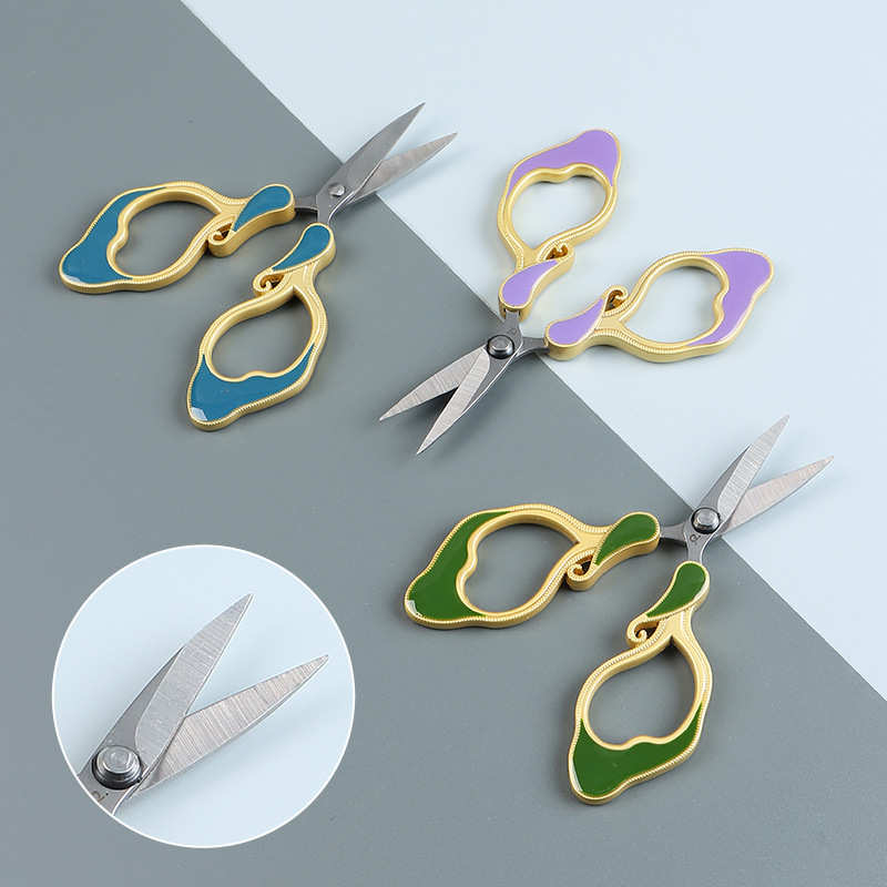 双面桃心复古剪不锈钢家用窗花剪学生手工办公小剪刀十字绣绣花剪