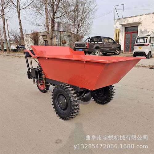 灵活操作果园种植推车 山区自卸灰斗车 农用独轮搬运工具
