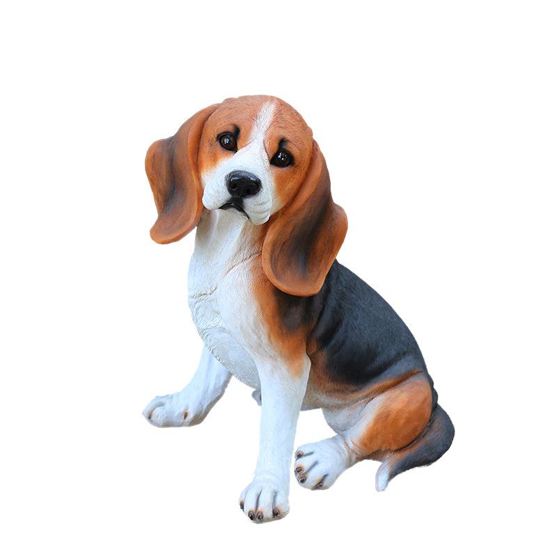 仿真狗摆件比格犬模型别墅庭院客厅电视柜酒柜假狗装饰品