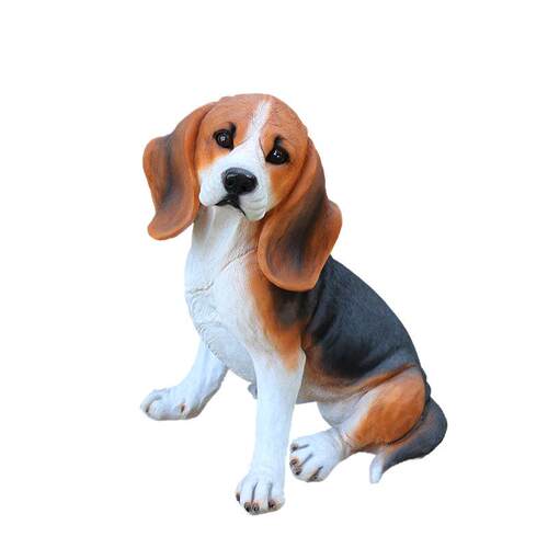 仿真狗摆件比格犬模型别墅庭院客厅电视柜酒柜假狗装饰品