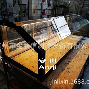 直角斜面异形熟食展示柜.炒米饼陈列恒温保温机台面桌上型暖酥柜