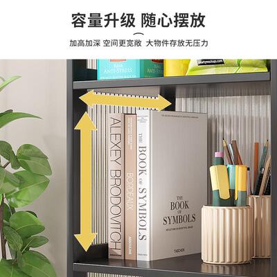 现代简约家01010用落透明书柜儿门翻储物柜地多功能靠墙多层立柜