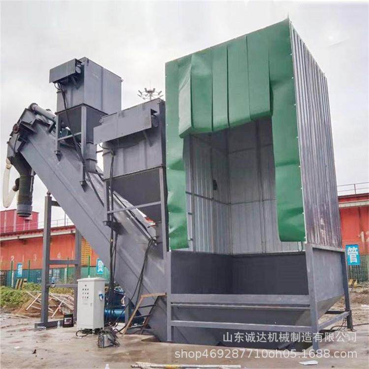 广东东莞铁运20尺货柜拆箱卸灰机建材灰粉中转卸车机