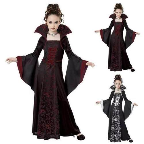Halloween Childrens Wear Witch costume Printed long skirt
