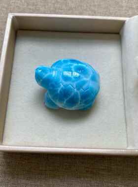 海纹石小乌龟吊坠拉利玛龙龟项坠锁骨链坠挂件规格42.3*35.5*19.7