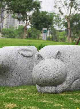 真幼儿园卡饰通装摆件商场店门口休闲椅仿动物凳子座83000庭院花