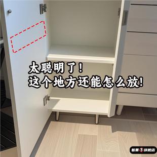 吸盘厨房挂钩一排壁挂橱柜门内侧勺子铲子置物架 橱柜门改造成功