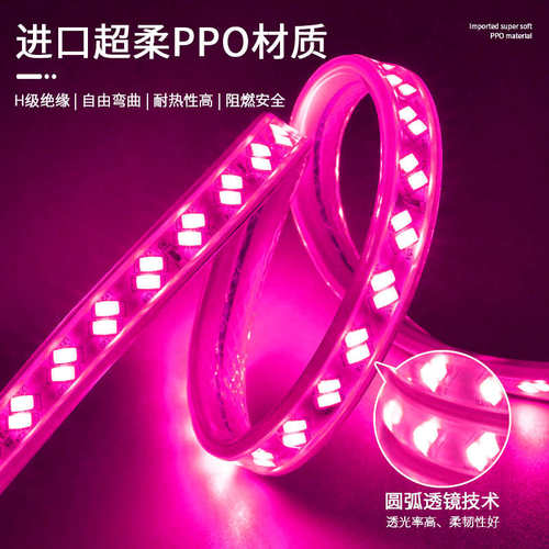 灯带led灯条超亮户外防水工程氛围灯室外暖光220v客厅吊顶灯带条