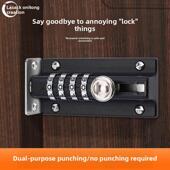 免打孔密码 门锁户外防水防锈门锁门锁安全防盗锁木门衣柜门锁