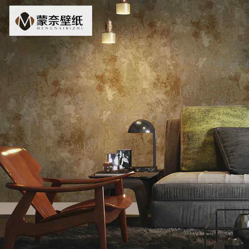 覆古工业风美式水泥灰色斑驳纯色素色墙纸客厅背景壁纸做旧侘寂风