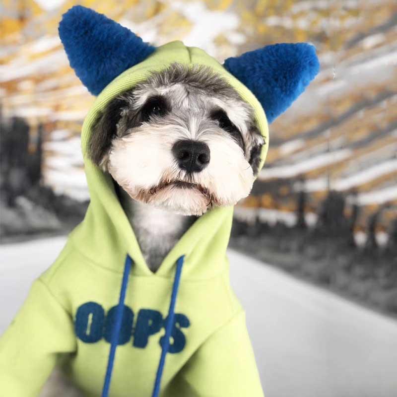 狗狗衣服秋冬装棉小型犬泰迪雪纳瑞博美贵宾猫咪加绒宠物连帽卫衣