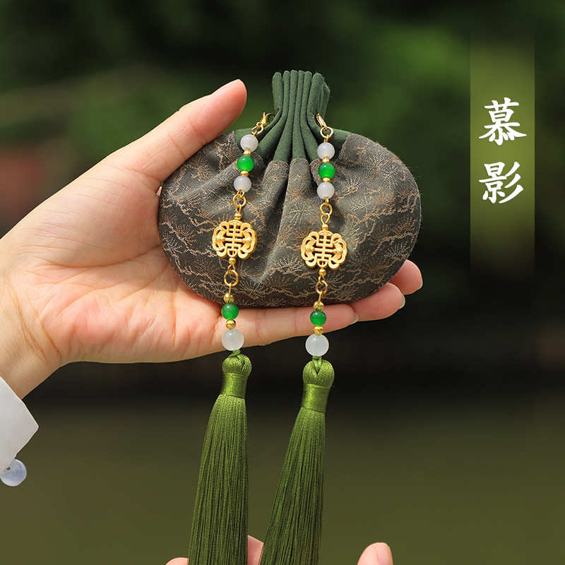 端午男士艾草香包香囊挂件空袋高端绸缎刺绣情侣汉服驱蚊古风荷包