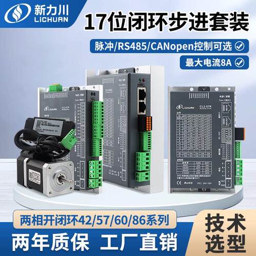 42/57/60/86闭环步进电机套装驱动控制一体化RS485/CANopen通讯