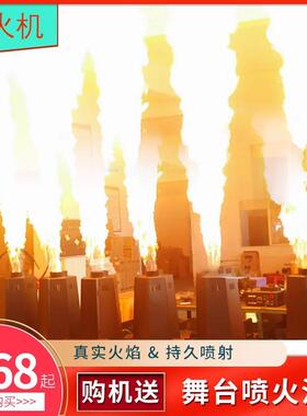 舞台喷火机彩色四六角遥控喷火器dmx512火柱机三头真火焰机喷火油