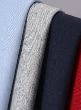 31888校标春夏学生校服面料40支32s棉盖丝平纹汗布190克220g单面