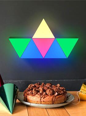 专BL-T11三角形床头壁灯客厅卧室组合创意触摸感应LEDRGB装饰灯
