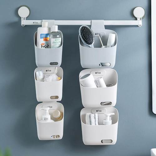 Wall-Mounted Storage Baskets for Bathroom and Kitchen, Multi