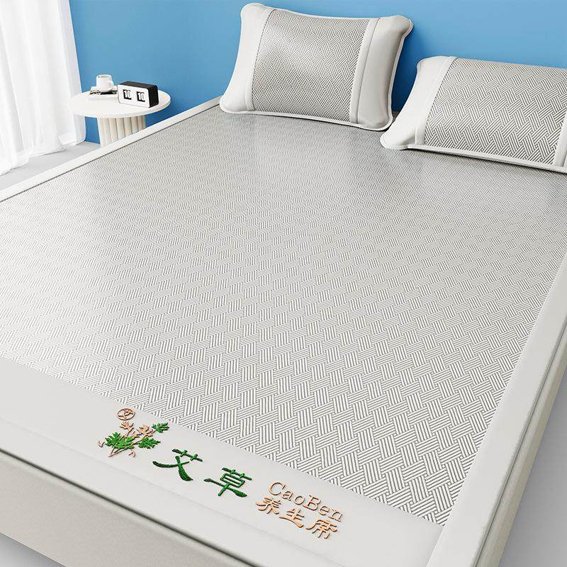 夏季冰丝凉席三件套可机洗冰丝席软席夏天单人折叠席子空调席,床上用品,冰丝席,淘宝优惠券,粉丝福利购,淘宝优惠卷
