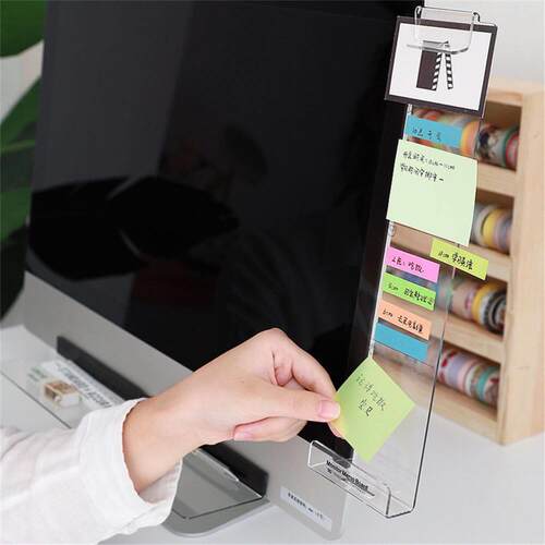 Monitor Memo Board for Sticky Note Computer Side Panel Plann