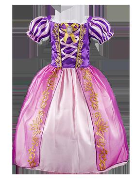 Little Girl Rapunzel Costume Party Fancy Princess Dress Chri
