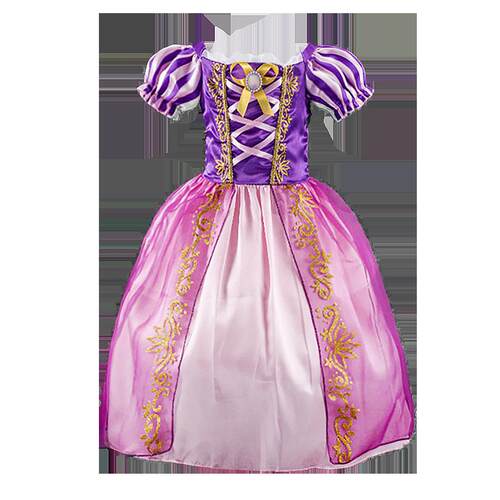 Little Girl Rapunzel Costume Party Fancy Princess Dress Chri