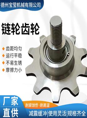 不锈钢齿轮炼轮双排传送件4分6分8分06B08B工业传送双节距大炼轮