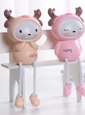 ins客厅创意吊脚娃娃可爱家居装饰品书架酒柜隔板小摆件生日礼物