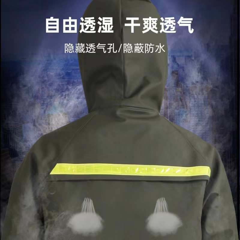 45丝针织布批发雨衣雨裤套装男女成人款户外反光加大加厚版分体式