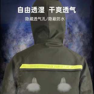 分体式 45丝针织布批发雨衣雨裤 户外反光加大加厚版 套装 男女成人款