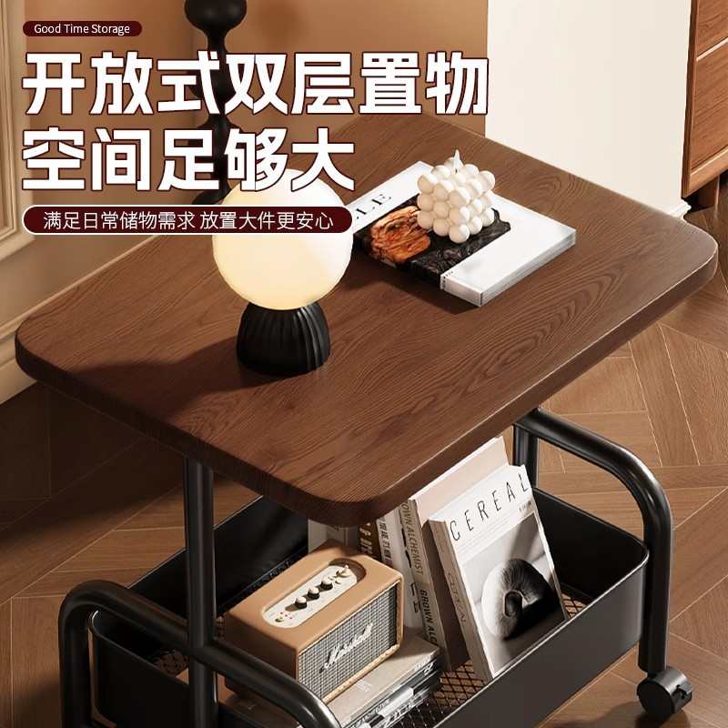 家用小茶桌茶台桌子沙发边几侧边柜茶水柜现代简约简易移动小茶几