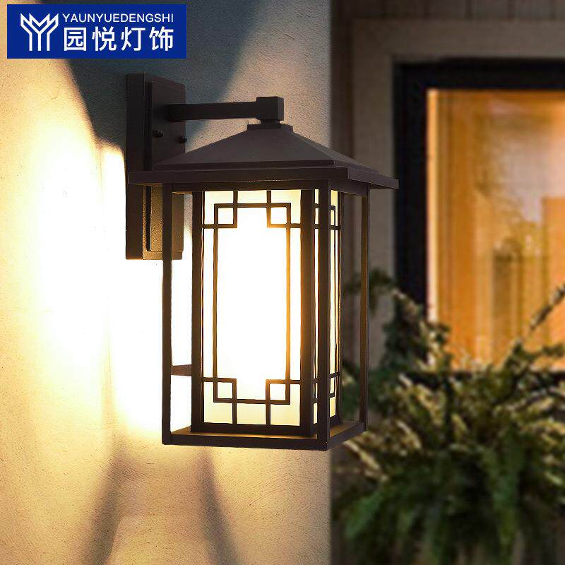 约YY566+6壁简灯中式家用走廊大户外防阳水灯别墅门口台庭院led室