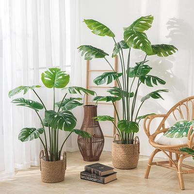 客厅摆件高端大气上档次绿植北欧ins风仿真植物仿生装饰假龟背竹