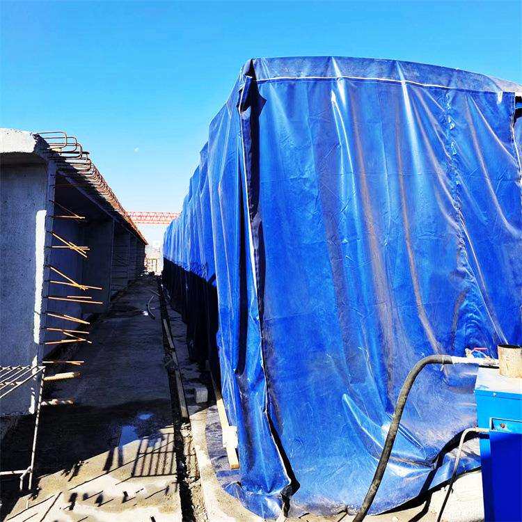 冬季户外遮阳防雨加棉推拉棚工程装修塑料加厚PE防水有机棚布