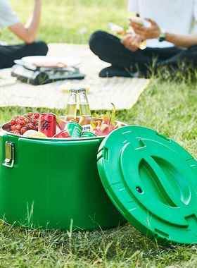 容量不锈钢保温桶冷热商输用可户55637外汤桶运锁大饭桶加热运输